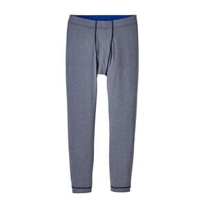 Patagonia Capilene Boys Pants S 7-8 Heather Gray Thermal Elastic Waist Logo